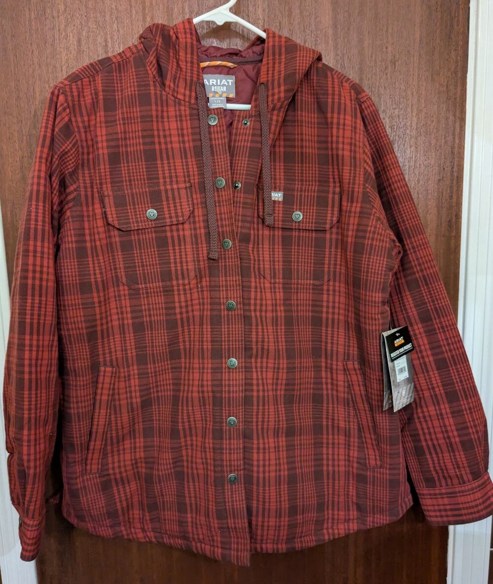 Ariat Red Plaid Quilted Jacket Women's Large NWT
